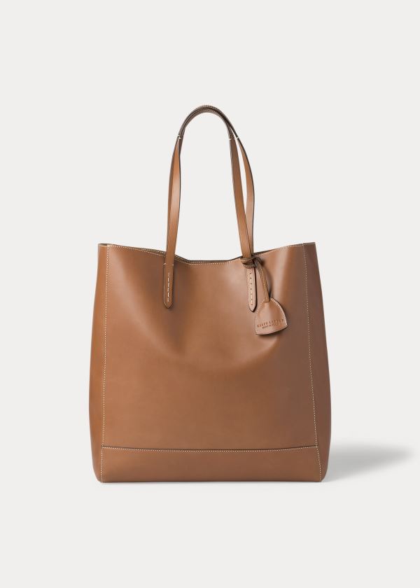 Women's Ralph Lauren Calfskin Modern Tote Bags | 380549LGW